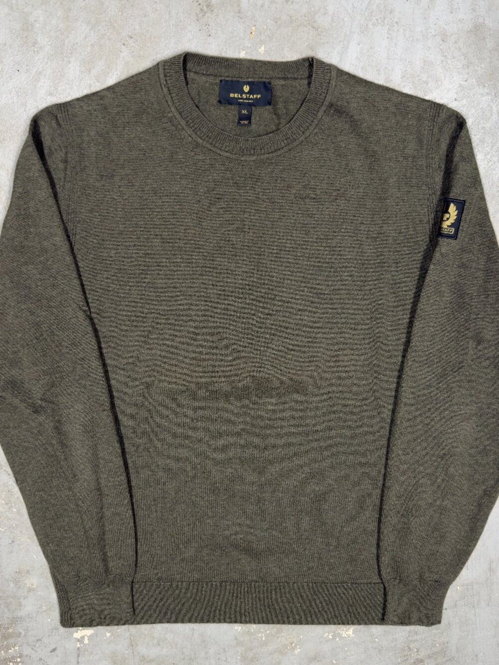 Belstaff Sweater Cotton / Silk Knit Crewneck Pullover Lightweight Brown XL